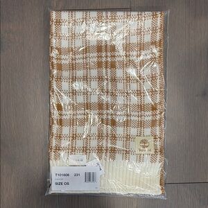 Timberland Women's Plaid Scarf - Cream and Brown